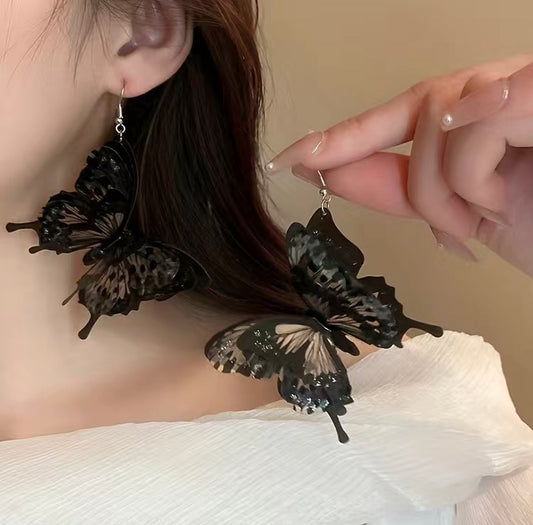 Black Butterfly Earrings