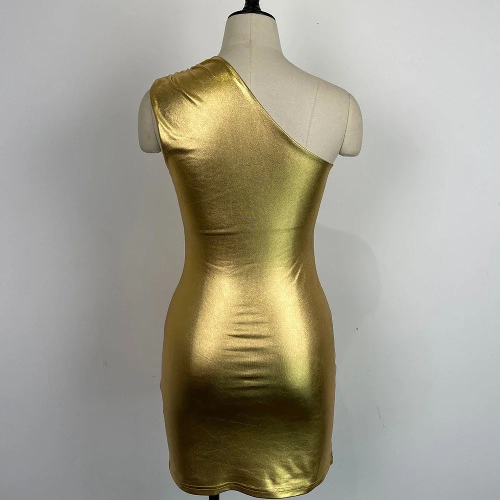 Metallic Mini Dress