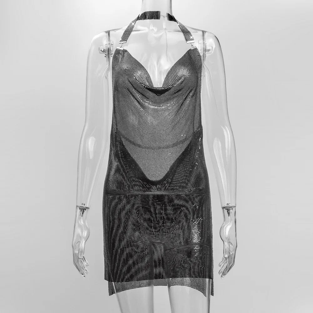 Metallic Sequined Dress