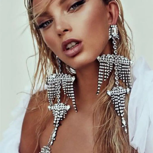 Rhinestone Chandelier Earrings