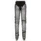 See-Through Patchwork Pencil Pants