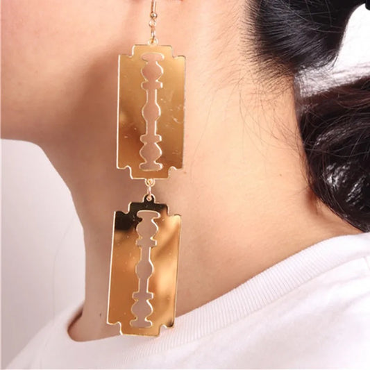 Razor Mirror Earrings