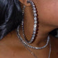 Large Round Crystal Earrings