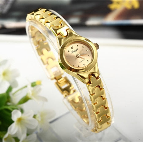 Gold Plated Bracelet Wristwatch