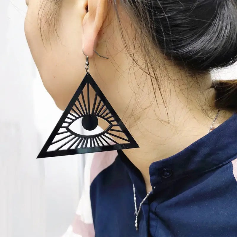 Triangle Eye Earrings