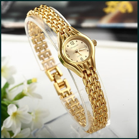 Gold Plated Bracelet Wristwatch