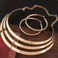 Gold Metal Torques Necklace