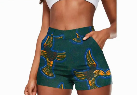 African Print Shorts