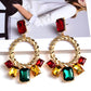 Colorful Crystal Drop Earrings