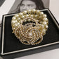 Luxury Handmade Pearl Crystal Flower Bracelet