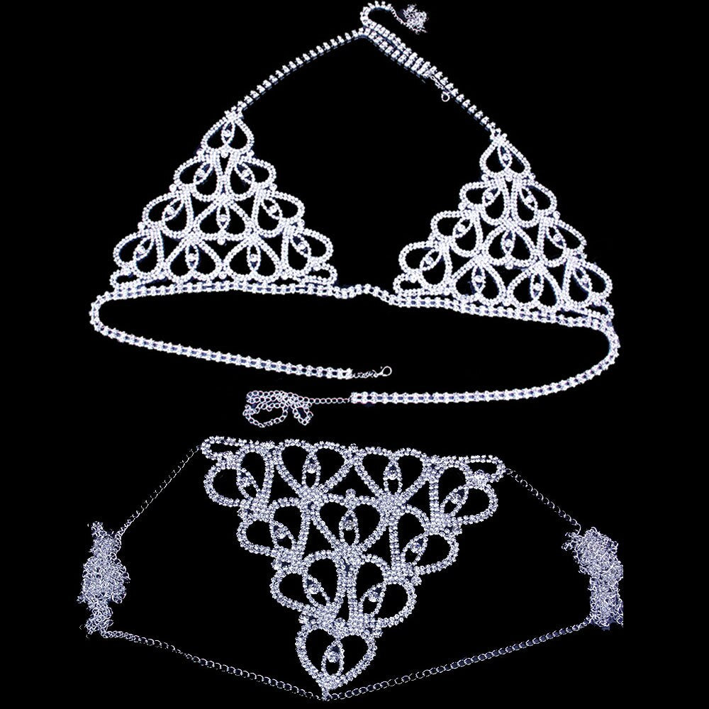 Luxury Crystal Bra Bikini Set