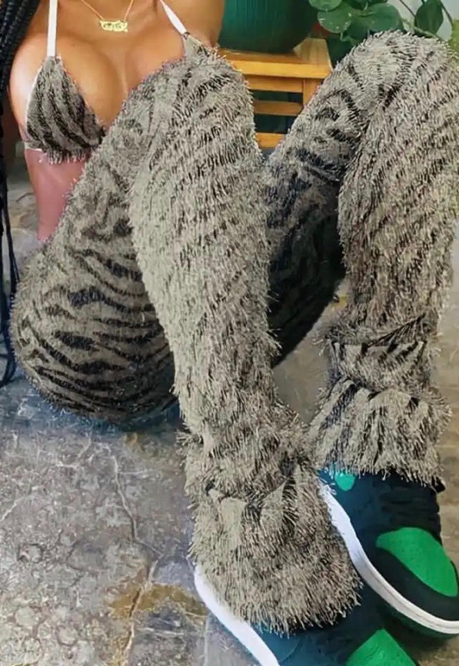 Furry Zebra Pants