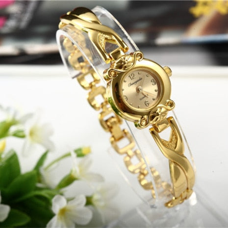 Gold Plated Bracelet Wristwatch