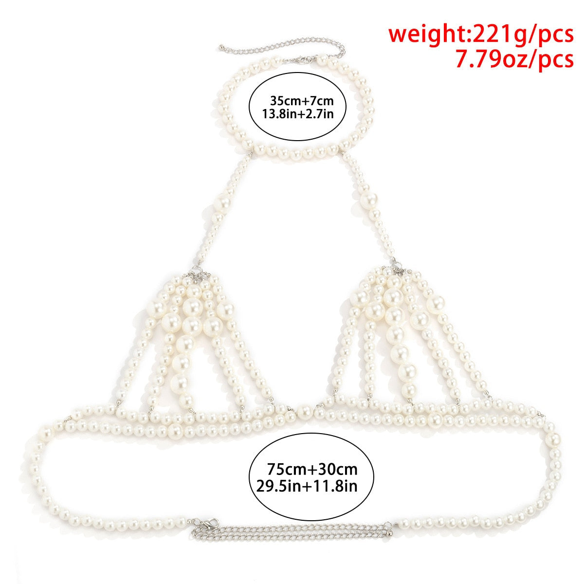 Pearl Geometric Waist Chain