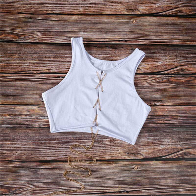 Lace Up Chain Top